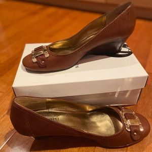 9 West Leather Wedge